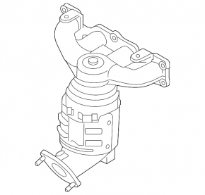 Exhaust manifold with catalytic converter Hyundai Santa FE Sport 13-16 prerest 2.4 with lambda