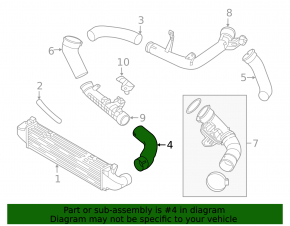 Intercooler pipe left first Volvo S60 15-18 2.0
