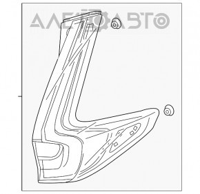 Light outer wing left Honda CRV 17-19 scratches