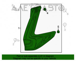 Light outer wing left Honda CRV 17-19 scratches