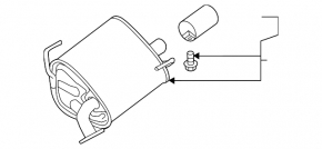 Muffler rear part barrel right Subaru Forester 14-18 SJ 2.0