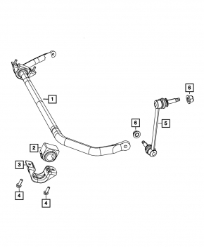 Stabilizer link front left Chrysler 300 11-23 AWD