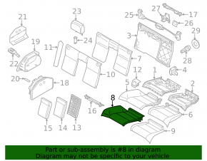 Right rear seat trim, beige, BMW 335i e92 07-13