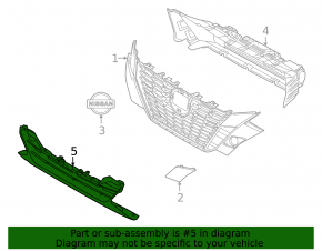 Lower grille front bumper Nissan Sentra 20-