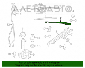 Wiper arm right Chrysler 200 11-14