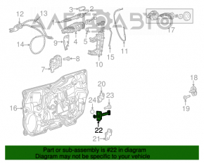 Front left door limiter Chrysler 200 15-15 cracks