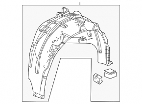 Rear left fender liner Honda Civic XI FE/FL 22-26 4d