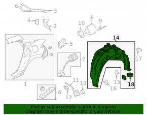 Rear left fender liner Honda Civic XI FE/FL 22-26 4d