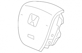Airbag in the steering wheel driver's Honda Accord 13-17 scratches, chrome peeled off