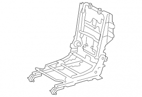Rear left seat runners, 2nd row, Lexus RX350 RX450h 10-15, mechanical, without frame