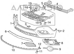 Buick Encore 13-16 Front Bumper Lip