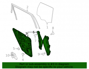 Rear left window lift with motor for Porsche Cayenne 958 11-17