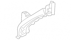Outer bracket for left wing apron Mercedes W166 ML/GLE 12-19