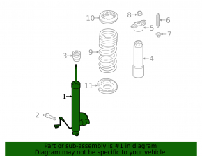 Shock absorber rear left Lincoln MKC 15- electric