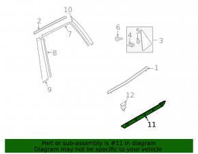 Lower rear left door trim for Mazda CX-7 06-12