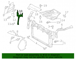 Hood lock plate Mazda CX-7 06-09
