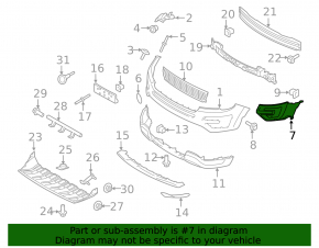 Right fog light plug Ford Explorer 16-17 rest