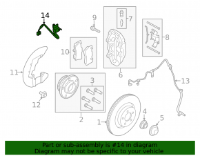 Front right brake hose Ford Mustang mk6 15-