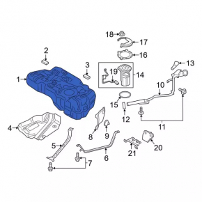 Fuel tank Ford Ecosport 18-22