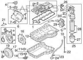 VW Beetle 12-14 2.5 CBUA Lower Front Engine Cover