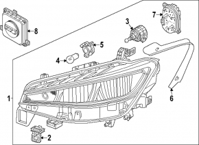 Left front headlight assembly for Volkswagen ID.4 23-25 LED