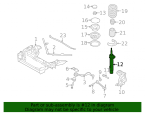 Front right shock absorber BMW 3 E90 E92 07-10 RWD