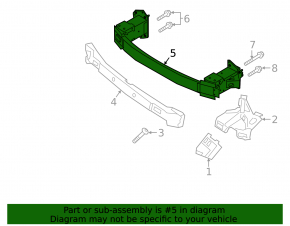 Front Bumper Reinforcement Volvo XC40 19-22