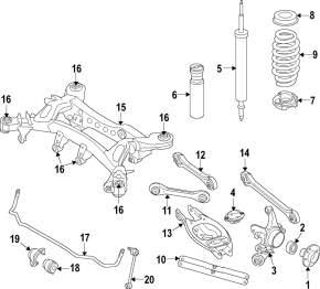 Rear left spring BMW 4 F32 14-20 Coupe AWD