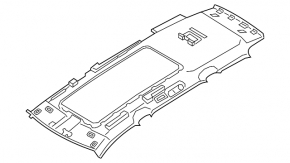 VW Atlas 24-25 headliner for panoramic windows, gray
