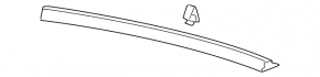 Upper trunk door trim VW Atlas 18-24 black