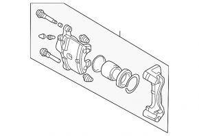 Front right caliper assembly for Mitsubishi Galant 2012