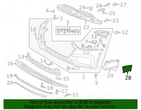 Front bumper air duct left Audi A7 19-25 S-line