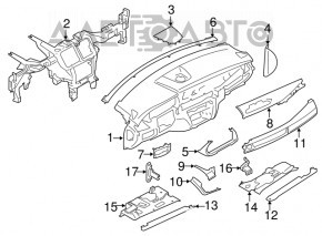 BMW X5 F15 14-18 under-torpedo tube for projection
