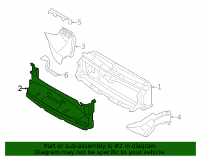 Lower radiator duct BMW 4 F32/33/36 14-20 without radar