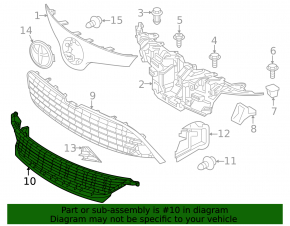 Lower radiator grill for Toyota Corolla 2020-2021 Hybrid, XLE, LE