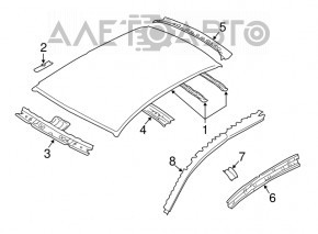 Roof metal Subaru Impreza 4d 17-23 GK without sunroof