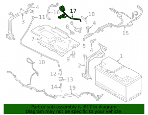 Battery cable through the entire body of a BMW X5 F15 16-18 plug-in