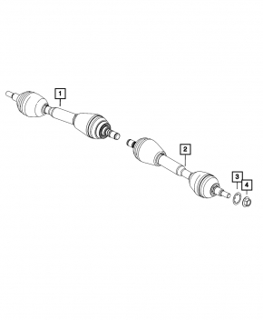 Front left half-shaft drive for Jeep Grand Cherokee WL 21-26 under Part-time drive