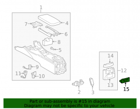 Lexus IS250 IS300 IS350 06-13 Rear Console Ashtray
