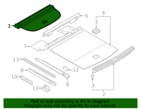 Audi Q5 Trunk Curtain 80A 18-24