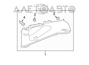 Rear pillar trim left Honda CRV 12-16 gray
