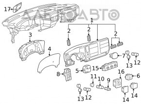 Projection on the windshield Cadillac CTS 14-16