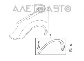 Front left fender lining Subaru b9 Tribeca