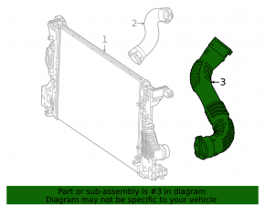 Left intercooler pipe for Mercedes A-class V177 19-22 M260