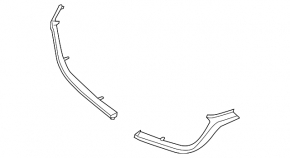 Right radiator grille molding for Mazda 3 17-18 BM chrome