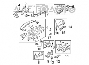Mazda3 2003-2009 HB dashboard without airbag