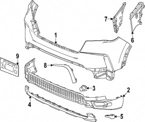 Honda Pilot 23-25 front bumper