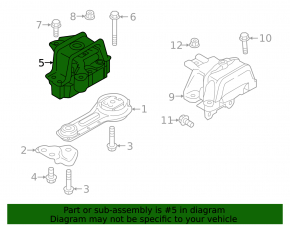 Right engine mount for Mitsubishi Outlander 14-20
