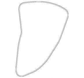 Mercedes CLA 14-19 rear right door seal, black
