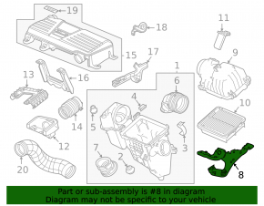 Air filter bracket Honda CRV 20-22 hybrid